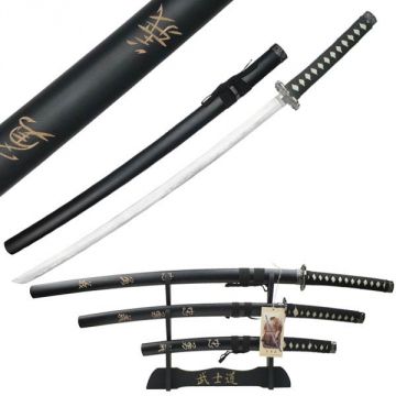 3 Pcs Last Samurai Movie Sword Set With Stand